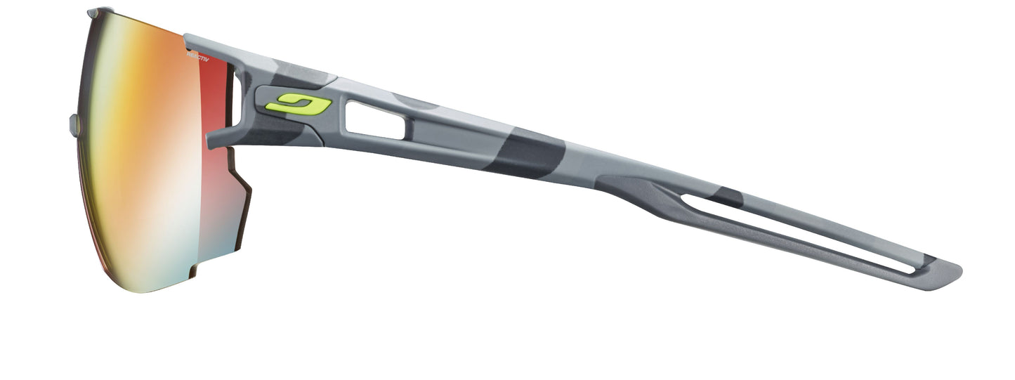 Lunette de soleil Julbo Aerospeed | Grey Camo / Yellow | Reactiv Performance 1-3 Laf