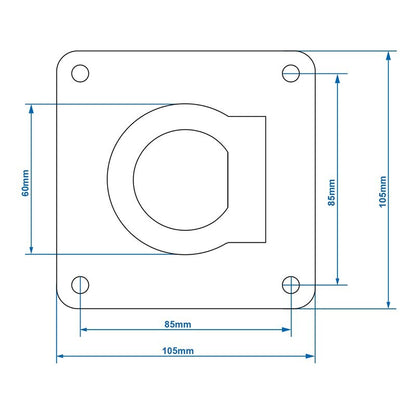 Anneau d'arrimage seule 105x105mm