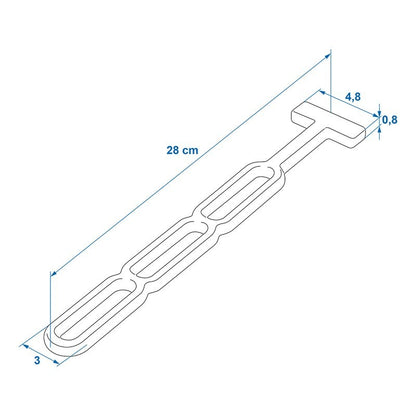 Tendeur en caoutchouc réglable 285mm dans blister