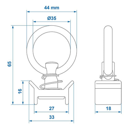 Pion d'ancrage simple métal dans blister