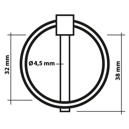 Goupille clip 4,5mm 2 pièces dans blister