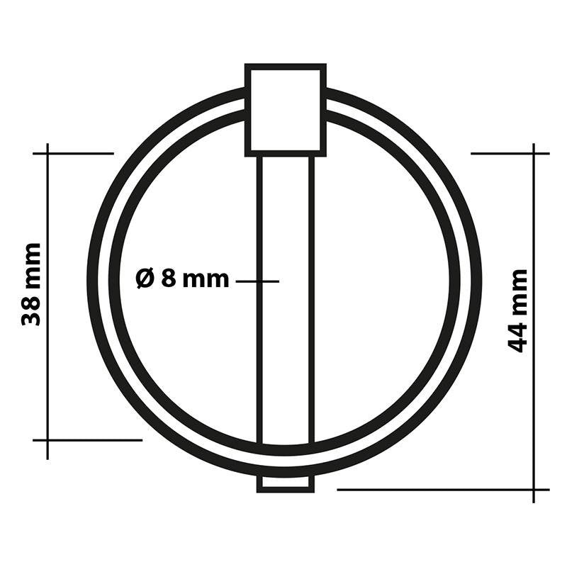 Goupille clip 8mm 2 pièces dans blister