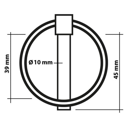 Goupille clip 10mm 2 pièces dans blister