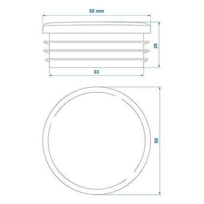 Embout Ø50mm 4 pìeces dans blister