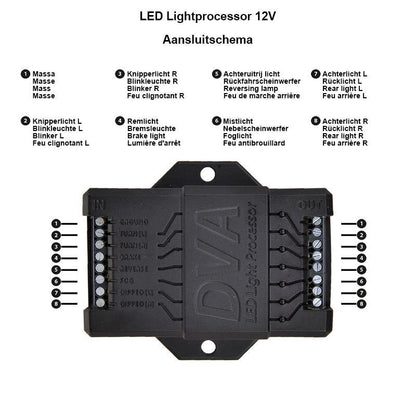 Processeur de LED 12V pour les remorques dans blister