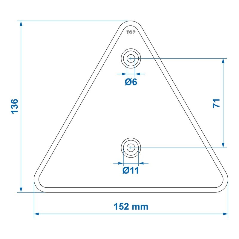 Réflecteur de triangle 2 pièces dans blister