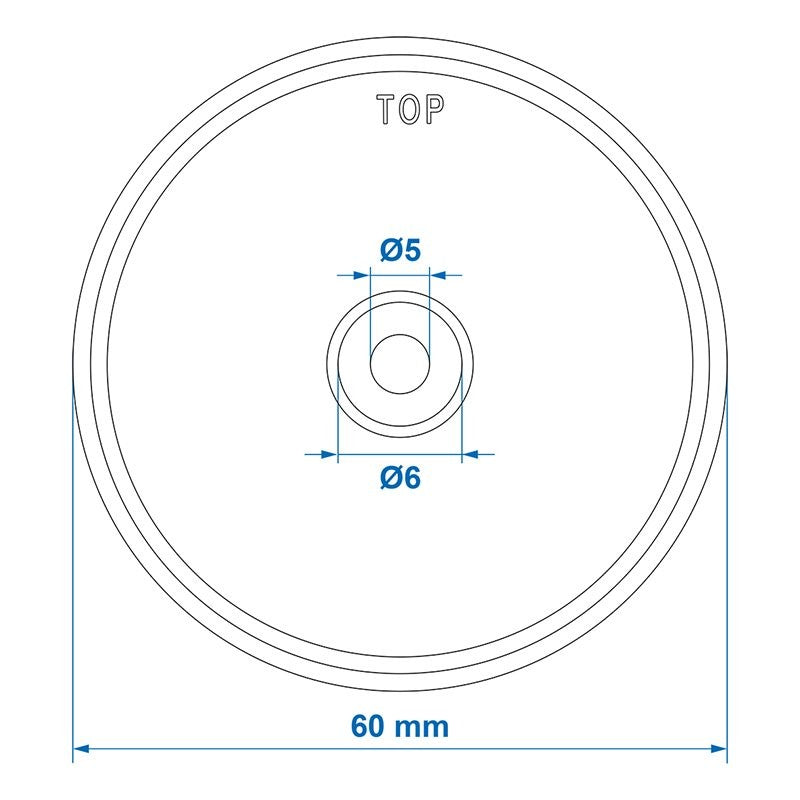 Réflecteur orange 60mm à visser 2 pièces dans blister