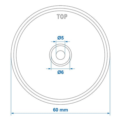 Réflecteur orange 60mm à visser 2 pièces dans blister