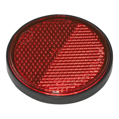 Réflecteur rouge 58mm adhésif avec plaque de base 2 pièces dans blister