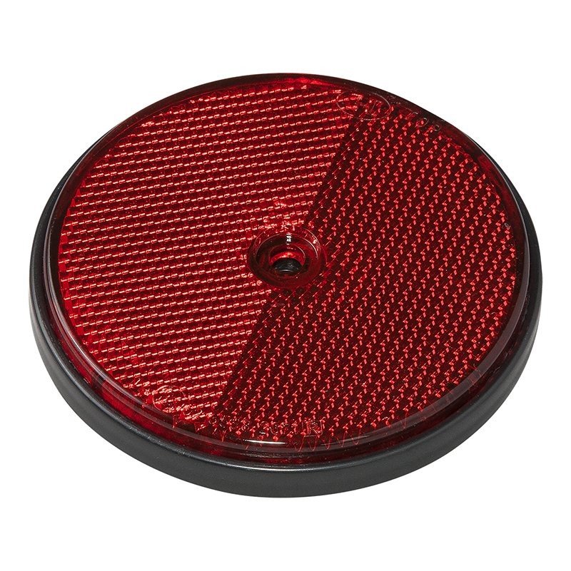 Réflecteur rouge 80mm à visser 2 pièces dans blister