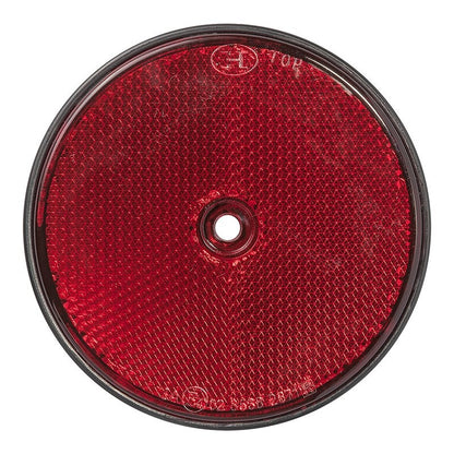 Réflecteur rouge 80mm à visser 2 pièces dans blister