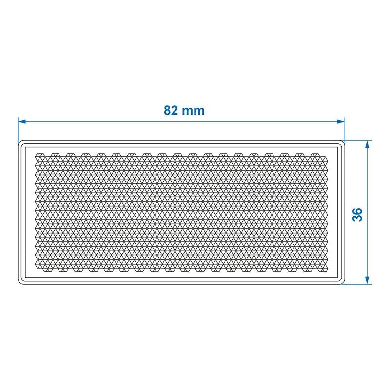 Réflecteur rouge 82x36mm adhésif 2 pièces dans blister