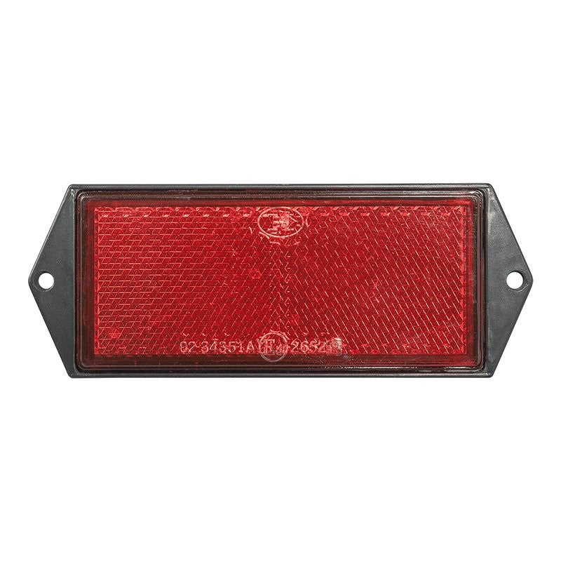 Réflecteur rouge 104x40mm à visser 2 pièces dans blister