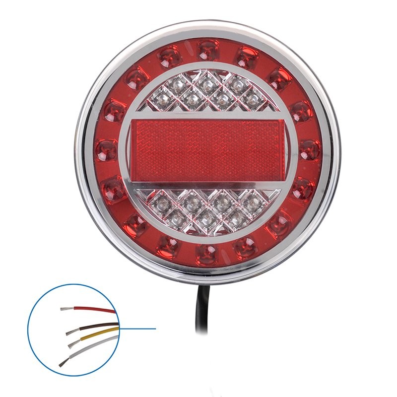 Feu arrière 12/24V 4 fonctions 125mm LED dans blister