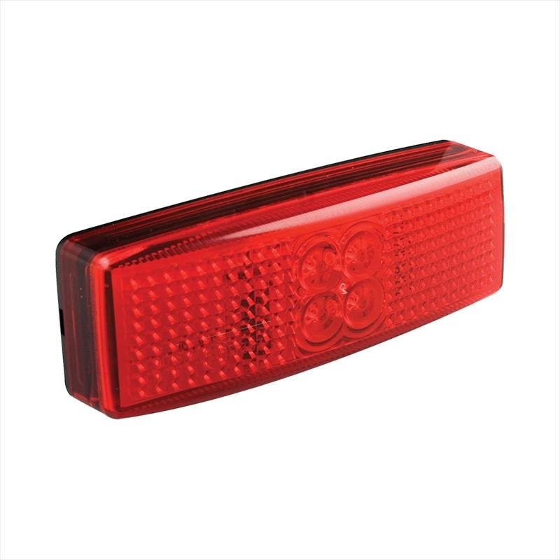 Feu de position arrière 12/24V rouge 110x40mm LED dans blister