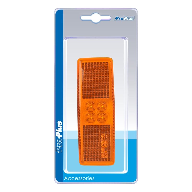 Feu de position latéral 12/24V orange 110x40mm LED dans blister