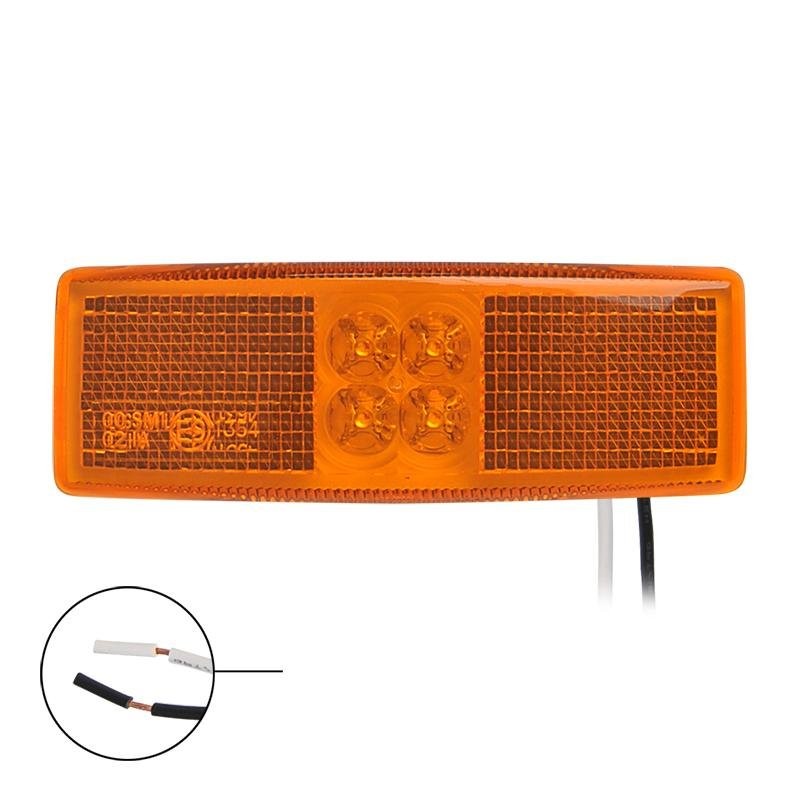 Feu de position latéral 12/24V orange 110x40mm LED dans blister