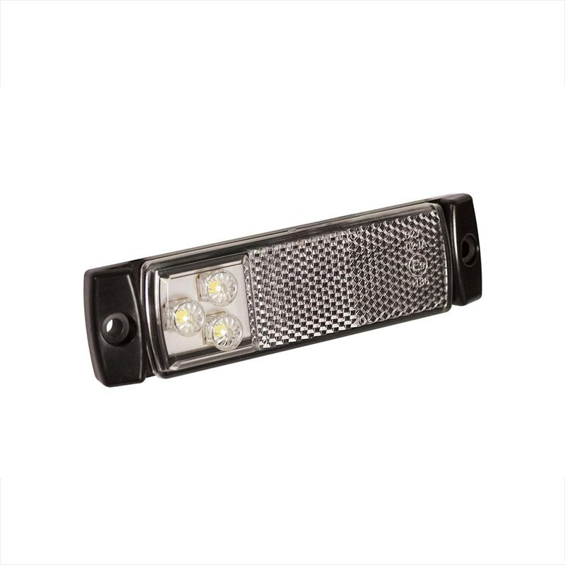 Feu de position 12/24V blanc 126x30mm LED dans blister