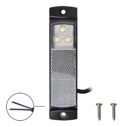 Feu de position 12/24V blanc 126x30mm LED dans blister
