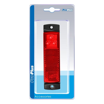 Feu de position 12/24V rouge 126x30mm LED dans blister