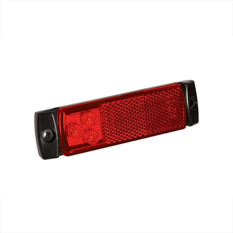 Feu de position 12/24V rouge 126x30mm LED dans blister