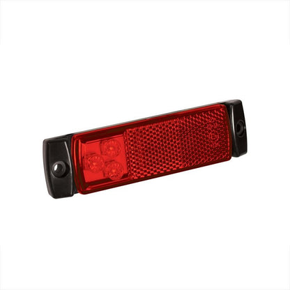 Feu de position 12/24V rouge 126x30mm LED dans blister