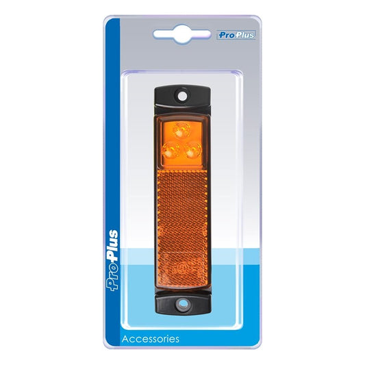 Feu de position latéral 12/24V orange 126x30mm LED dans blister