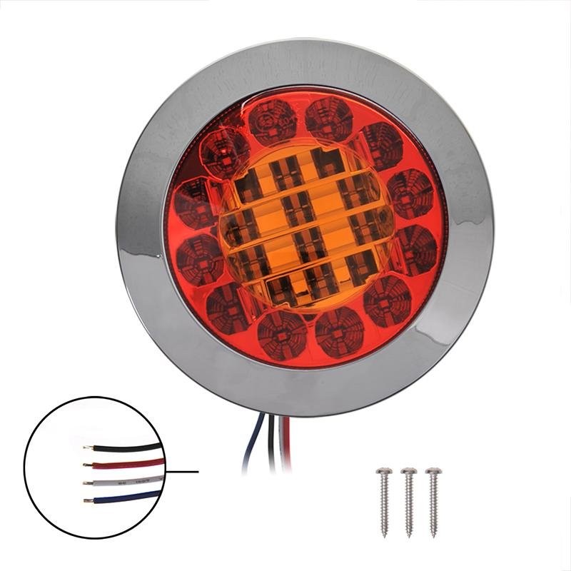 Feu arrière 3 fonctions 122mm 24LED chromé dans blister