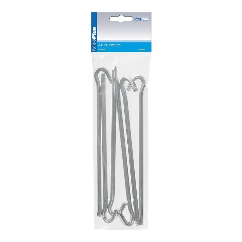 Piquet roche triangle en métal 23cm 6 pièces dans polybag