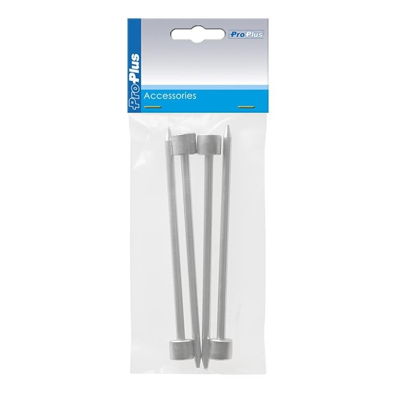 Piquet roche aluminium 15cm 4 pièces dans polybag