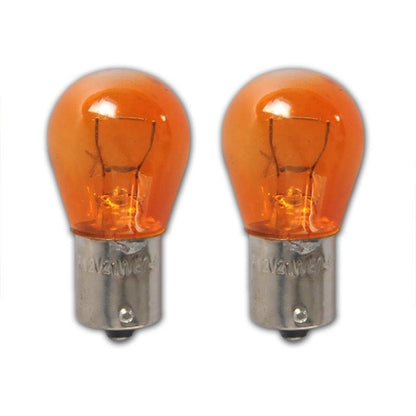 Lampe de voiture 12V 21W BA15s orange 2 pièces dans blister