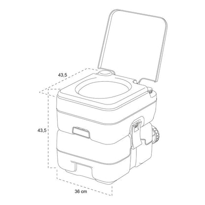 Toilette / WC portable pour Van et Camping 10L/10L