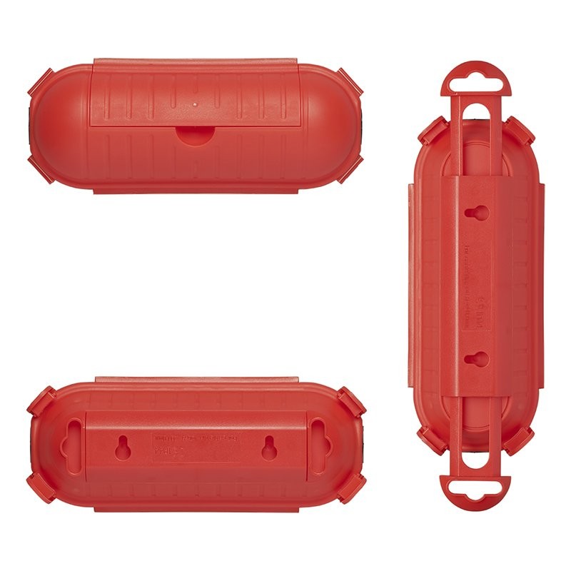 Boîtier de protection étanche pour protéger raccords de prises Schuko rouge