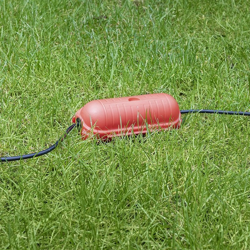 Boîtier de protection étanche pour protéger raccords de prises Schuko rouge