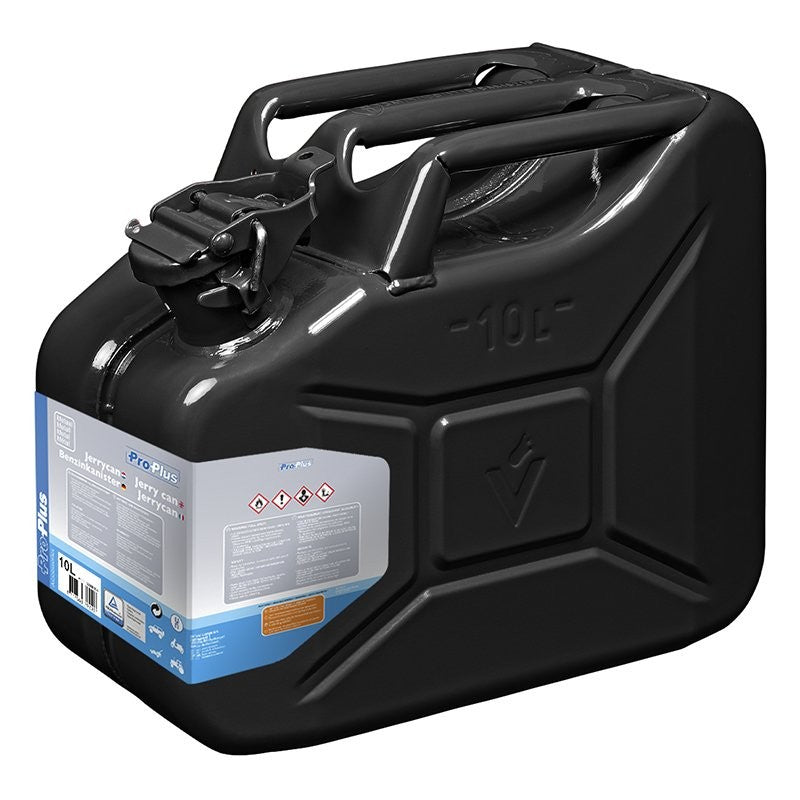 Jerrycan 10L métal noir UN- & TüV/GS-approuvé