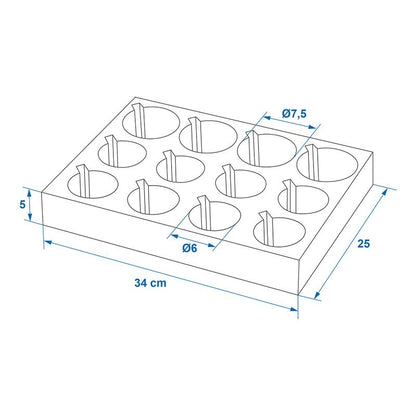 Porte-gobelet en mousse souple pour le rangement de verres ou tasses