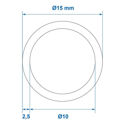 Tuyau pour eau potable transparent 2,50M /  Ø10x15mm