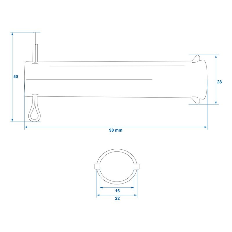 Axe pour roue jockey 60mm 341512