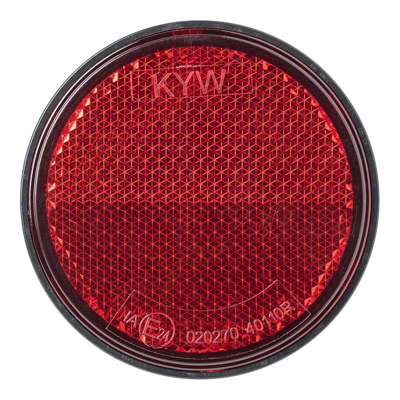 Réflecteur rouge 60mm avec boulon 5mm dans blister