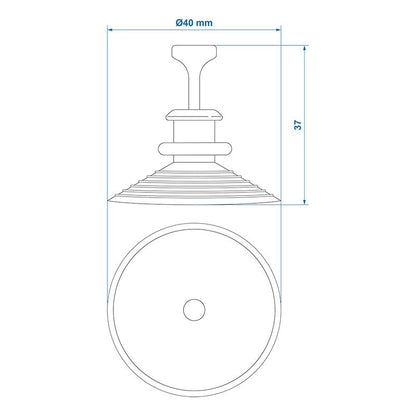 Fixation ventouse pour rideau isotherme - jeu de 4 pièces