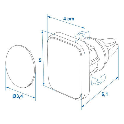 Support universel pour smartphone avec aimant pour grille d'aération