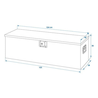 Boîte à outils aluminium pour remorque 1240 x 400 x H380 mm