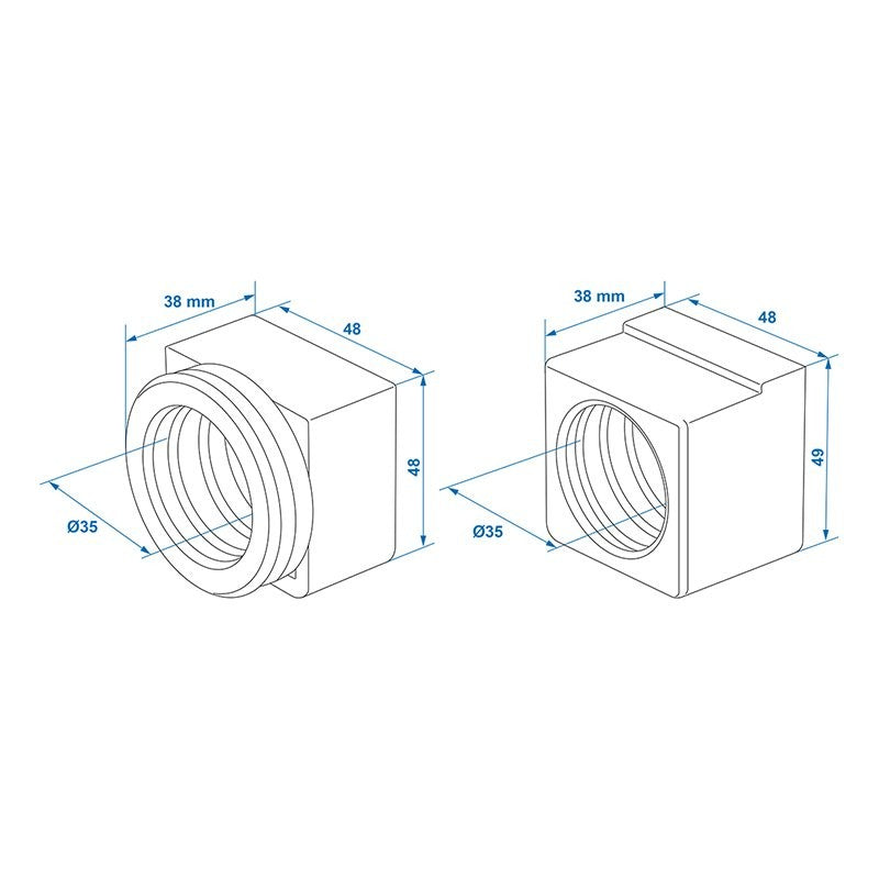 Coussinet pour attache à inertie convient à AL-KO 35x42,5x40 - 30S 60S/2 90S/3 1996-