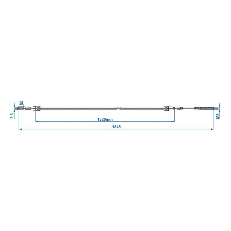 Câble de frein avec un oeil convient à AL-KO HL1320/GL1545 2088800402