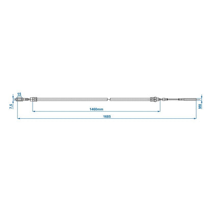 Câble de frein avec un oeil convient à AL-KO HL1460/GL1685 21841804