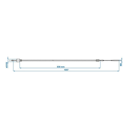 Câble de frein 830/1057mm cloche Ø26mm convient à BPW