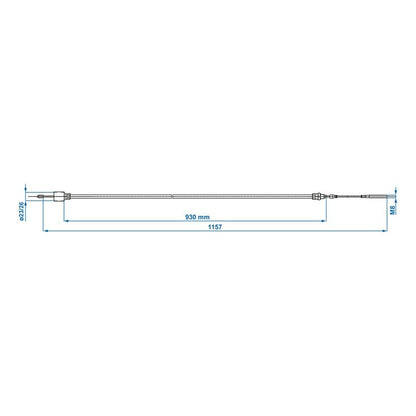 Câble de frein 930/1157mm cloche Ø26mm convient à BPW