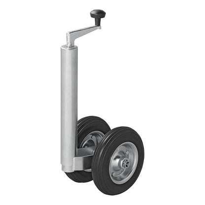 Roue jockey double 48 mm, avec pneus en PU solide, 200 x 50 mm