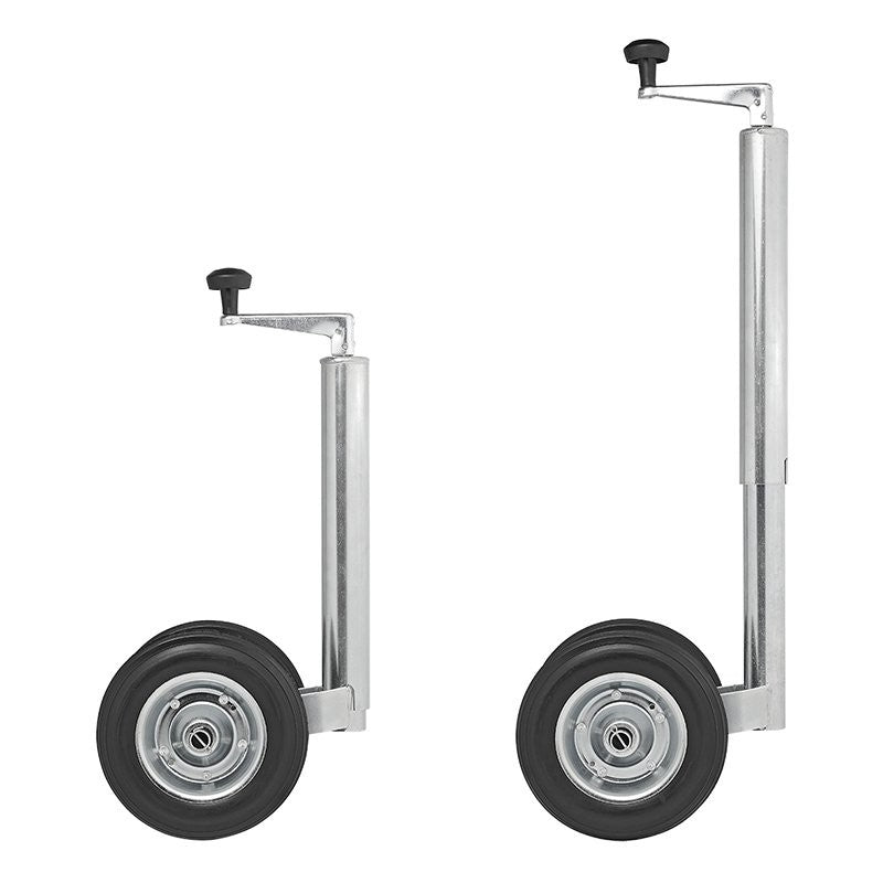 Roue jockey double 48 mm, avec pneus en PU solide, 200 x 50 mm