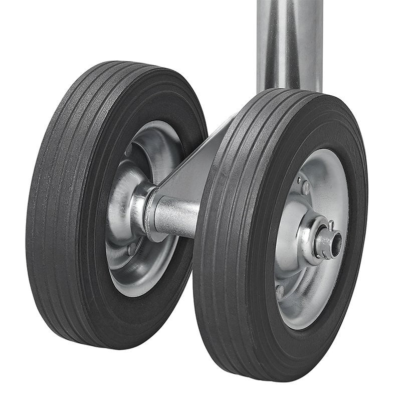 Roue jockey double 48 mm avec pneus en caoutchouc solide 200 x 50 mm